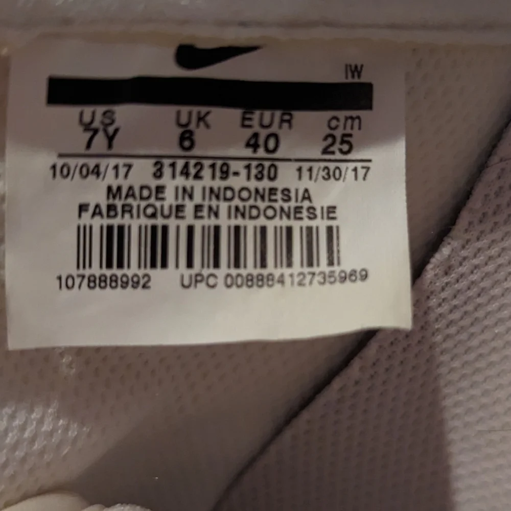 Nike Air Force 1 Sail Arctic Pink Girl's Size 7  Style# 314219-130 Pink & Cream